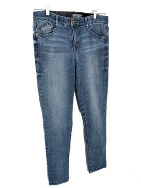 Wit & Wisdom Ab'Solution High Rise Skinny Jeans Size 10 Blue Stretch Denim